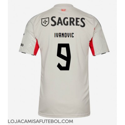 Camisa de Futebol Benfica Franjo Ivanovic #9 Equipamento Secundário 2025-26 Manga Curta Camisa de Futebol Benfica Franjo Ivanovic #9 Equipamento Secundário 2025-26 Manga Curta
